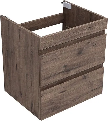 Тумба-умывальник подвесная Aquanet Нота New 60 дуб веллингтон/табак 00334191+00281220