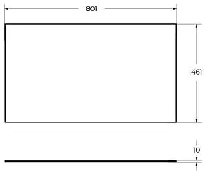 Консоль с умывальником подвесная Cezares Cadro 80 чёрный CADRO-80/46/30-1C-SO-MET-ST+ Консоль с умывальником подвесная Cezares Cadro 80 чёрный CADRO-80/46/30-1C-SO-MET-ST+, 4
