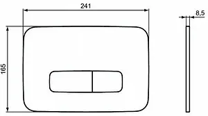 Клавиша смыва для унитаза Ideal Standard Oleas M3 R0123A6 черный матовый, 2