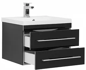 Тумба-умывальник подвесная Aquanet Верона 58 чёрный 00180175+00158754 Тумба-умывальник подвесная Aquanet Верона 58 чёрный 00180175+00158754, 4