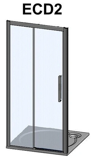Дверь в нишу 1200мм прозрачное стекло Roltechnik Exclusive Line ECD2/1200 black elox L 564-120000L-05-02