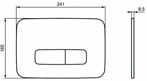 Клавиша смыва для унитаза Ideal Standard Oleas M3 R0123A6 черный матовый