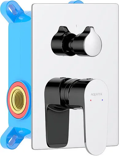 Смеситель для ванны скрытого монтажа Aquatek Оберон хром AQ1246CR