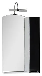 Шкаф-зеркало Aquanet Асти 55 белый/чёрный 180074, 1