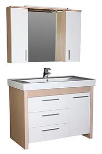 Шкаф-зеркало Aquanet Тиана 100 белый/дуб светлый 172806 Шкаф-зеркало Aquanet Тиана 100 белый/дуб светлый 172806, 5