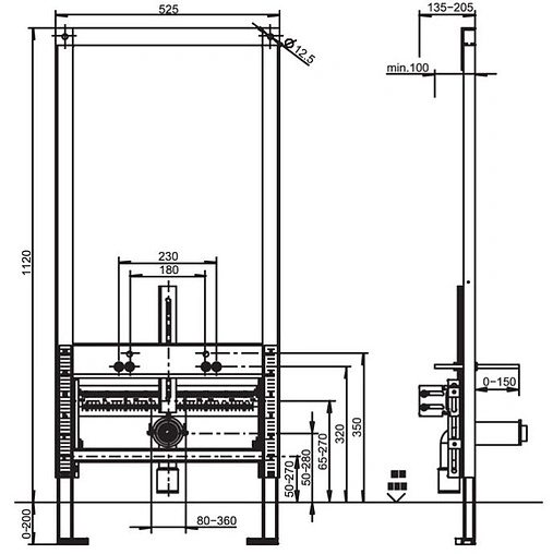 Инсталляция для биде Sanit INEO 90.676.00..T000