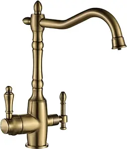 Смеситель для кухни с подключением к фильтру Ulgran бронза U-018 Смеситель для кухни с подключением к фильтру Ulgran бронза U-018, 1