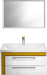 Тумба-умывальник подвесная IDDIS Color Plus 90 белый/горчичный COL90Y0i95+0069000i28 Тумба-умывальник подвесная IDDIS Color Plus 90 белый/горчичный COL90Y0i95+0069000i28, 4