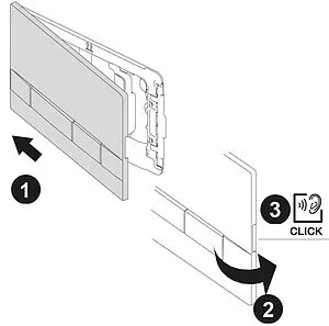 Клавиша смыва для унитаза Lemark Bit 9802006 черный матовый soft touch, 3