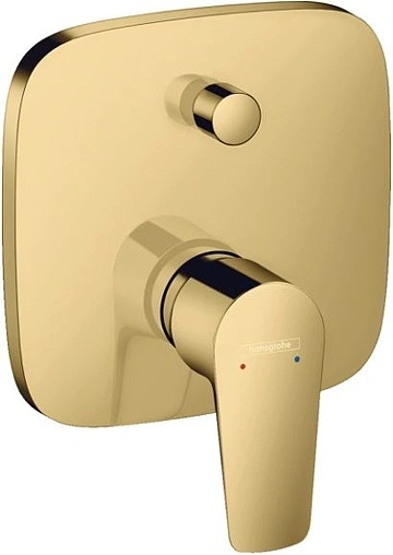 Смеситель для ванны скрытого монтажа со встроенной защитной комбинацией Hansgrohe Talis E полированное золото 71474990