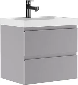 Тумба-умывальник подвесная Домино Graffo 60 светло-серый DGr2407T+4627173210164 Тумба-умывальник подвесная Домино Graffo 60 светло-серый DGr2407T+4627173210164, 1