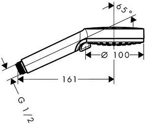 Лейка ручного душа Hansgrohe Vernis Blend 100 Vario 2jet хром 26270000, 2