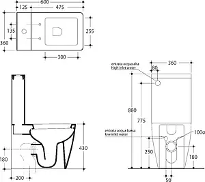 Унитаз-компакт Kerasan Ego белый 321701+318101 Унитаз-компакт Kerasan Ego белый 321701+318101, 5