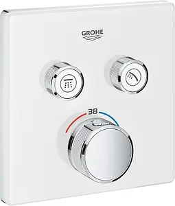 Термостат для 2 потребителей Grohe Grohtherm SmartControl белый/хром 29156LS0 Термостат для 2 потребителей Grohe Grohtherm SmartControl белый/хром 29156LS0, 1