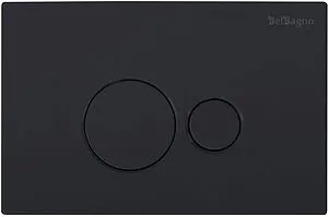 Клавиша смыва для унитаза BelBagno BB084NERO черный матовый Клавиша смыва для унитаза BelBagno BB084NERO черный матовый, 1