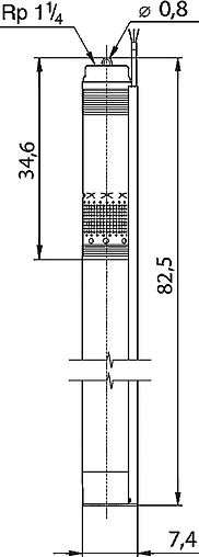 Насос скважинный центробежный 3&quot; Grundfos SQ 1-80 96510191