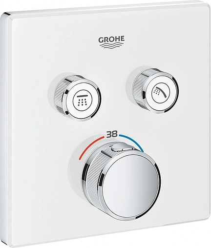 Термостат для 2 потребителей Grohe Grohtherm SmartControl белый/хром 29156LS0