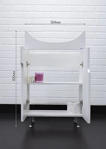 Тумба под умывальник напольный Айсберг Уют 55 белый DA2002T