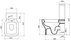 Бачок для унитаза BelBagno Vaso белый BB127T, 2