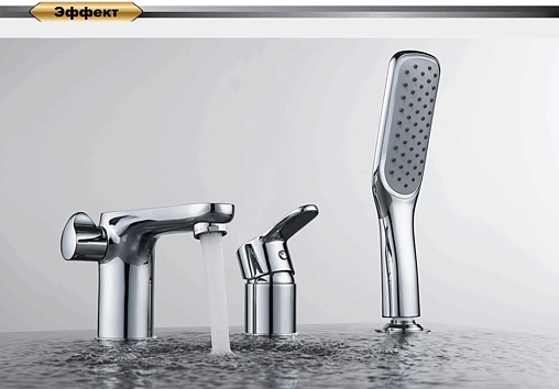 Смеситель на борт ванны на 3 отверстия D&amp;K Rhein Marx хром DA1394941