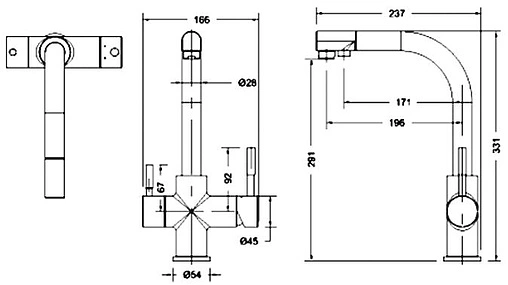 Смеситель для кухни с подключением к фильтру Bravat Palace хром F729261CP-RUS