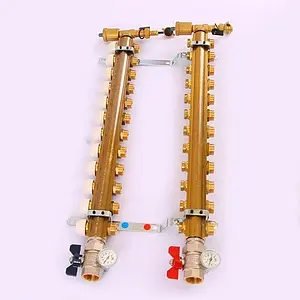 Группа коллекторная без расходомеров 12 отводов 1&quot;в/в x ¾&quot;ек Tiemme 3870049, 3