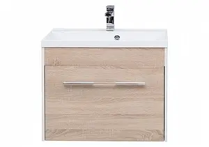 Тумба под умывальник подвесная Aquanet Августа 75 дуб сонома 00210029, 5