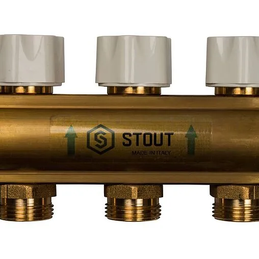 Группа коллекторная с расходомерами 5 отводов 1&quot;в/в x ¾&quot;ек Stout SMB 0473 000005