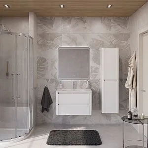 Тумба-умывальник подвесная Cezares Relax 80 Bianco Lucido RELAX-800-2C-SO-BL+CZR-800/480-LV-MR-NV Тумба-умывальник подвесная Cezares Relax 80 Bianco Lucido RELAX-800-2C-SO-BL+CZR-800/480-LV-MR-NV, 4