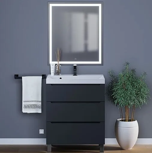 Тумба под умывальник напольная Uperwood UPD Tanos 70 чёрный 291020333