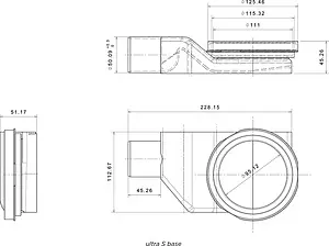 Лоток душевой Set 650мм h=52мм 0.8л/сек Pestan Confluo Premium White Glass Gold Line 650 13100091 Лоток душевой Set 650мм h=52мм 0.8л/сек Pestan Confluo Premium White Glass Gold Line 650 13100091, 5