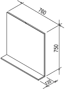 Зеркало Ravak Rosa II 76 белый X000001296 Зеркало Ravak Rosa II 76 белый X000001296, 2