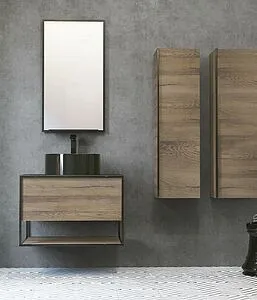 Зеркало Jorno Steal 50 с полкой чёрный Ste.02.50/Pl/B Зеркало Jorno Steal 50 с полкой чёрный Ste.02.50/Pl/B, 5