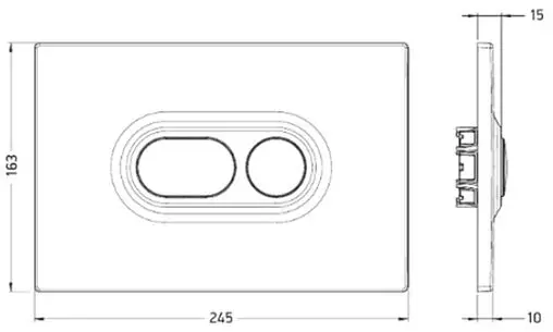 Комплект 7 в 1 ArtCeram Ten 700.101.01 с кнопкой Atelier 702.000.71 и Monet 701.000.71 хром глянцевый