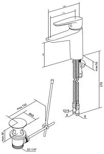 Смеситель для раковины Am.Pm Inspire хром F5082100, 2