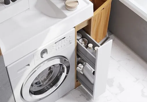 Тумба под умывальник напольная без фасада Aquaton Лондри 20 дуб сантана 1A267101LH0C0