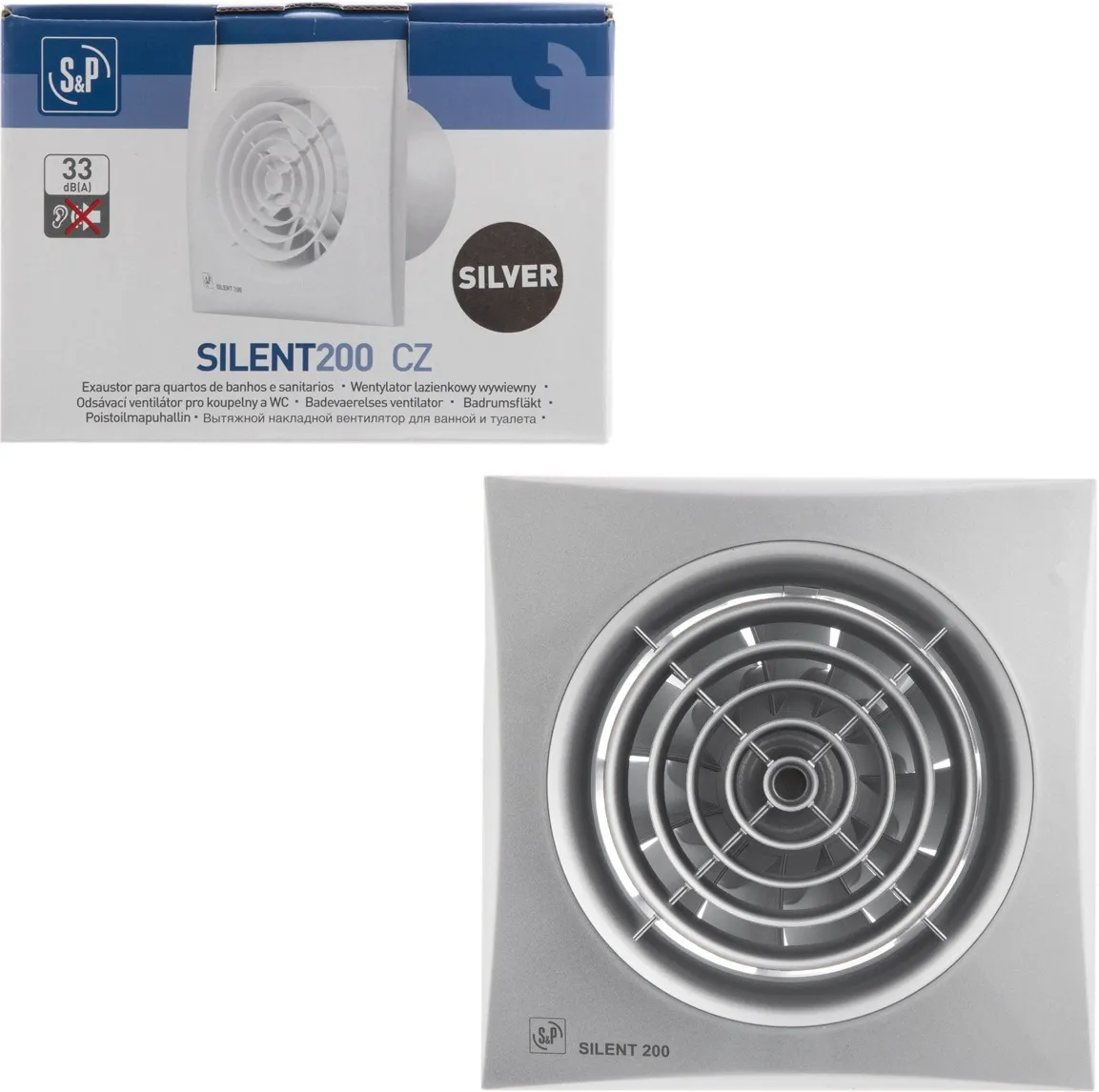 Вентилятор вытяжной Soler &amp; Palau SILENT-200 CZ SILVER