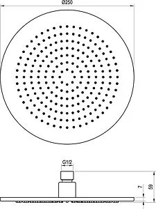 Лейка верхнего душа Ravak белый матовый X07P687, 2