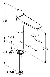 Смеситель для раковины Kludi Ambienta хром 532980575 Смеситель для раковины Kludi Ambienta хром 532980575, 2