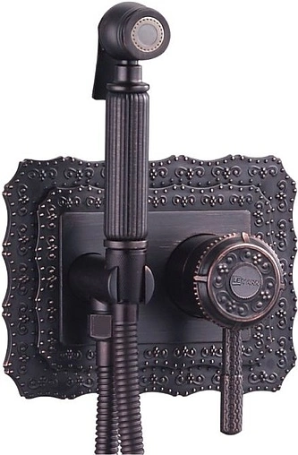 Гигиенический душ со смесителем Lemark Jasmine чёрная бронза LM6619ORB