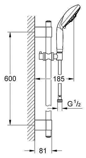 Душевая стойка Grohe Rainshower Classic хром 28767001
