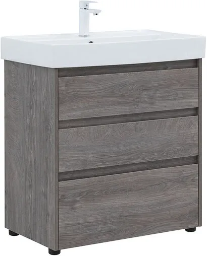 Тумба под умывальник напольная Aquanet Nova Lite 75 дуб рошелье 00302473