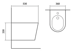 Биде подвесное Aquatek Вега белый AQ1057-00, 2