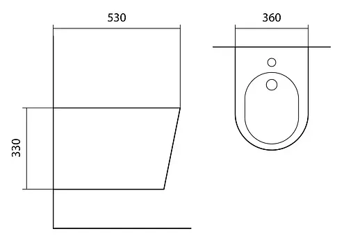 Биде подвесное Aquatek Вега белый AQ1057-00
