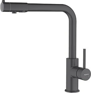 Смеситель для кухни с подключением к фильтру Aquatek Европа чёрный матовый AQ1386MB Смеситель для кухни с подключением к фильтру Aquatek Европа чёрный матовый AQ1386MB, 1