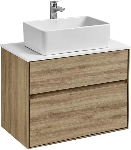 Тумба-умывальник подвесная Aquaton Либерти 75 дуб эльвезия 1A2795K1LY010