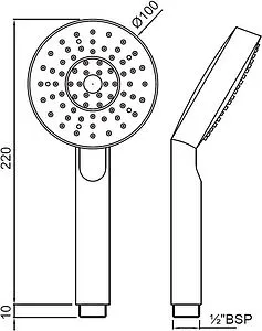 Лейка ручного душа Jaquar хром HSH-CHR-1937 Лейка ручного душа Jaquar хром HSH-CHR-1937, 2