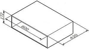 Полка Am.Pm Gem 60 орех M90OHX0600NF, 2