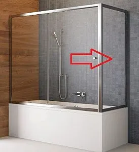 Боковая стенка 700мм прозрачное, матовое стекло Radaway Vesta S 70 204070-06, 1