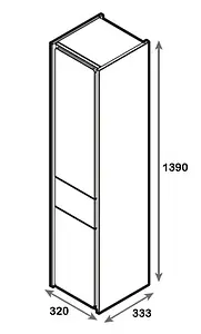 Шкаф-пенал подвесной Roca Ronda 32 R бетон/белый ZRU9303006 Шкаф-пенал подвесной Roca Ronda 32 R бетон/белый ZRU9303006, 2
